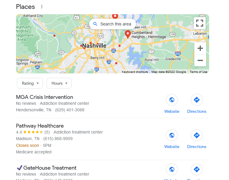 local results for search engine visibility for drug rehabs